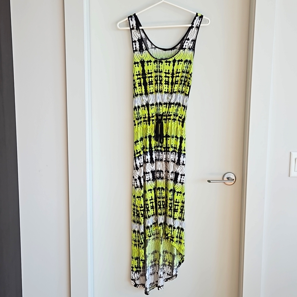 Dex High Low Sleeveless Tie Dye Midi Dress, Size S